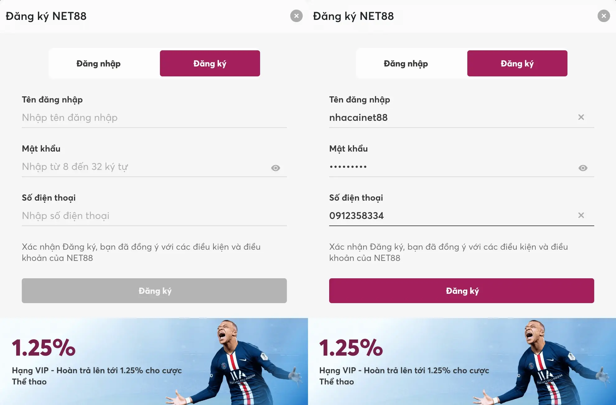 NET88 🏆〖NET 88〗- Trang Chủ Đăng Nhập Nhà Cái Uy Tín 31 Điền thông tin đăng ký